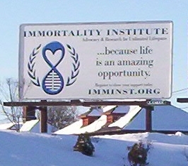 Immortality Institute Billboard December 2010