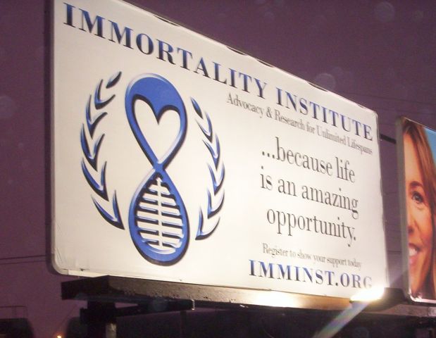 Immortality Institute billboard from December 30th 2010