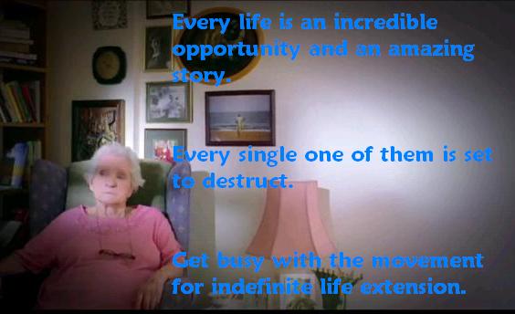 time is lost, movement for indefinite life extension mile