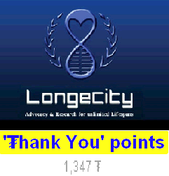 Longecity Volunteer, Take Action, Thank You Points