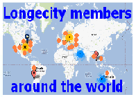 Longecity Members Map