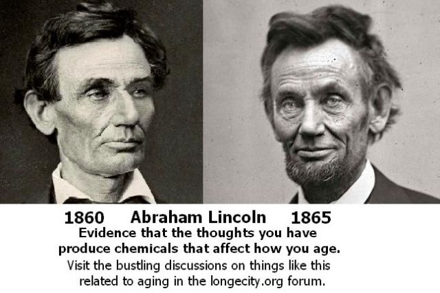 Abraham Lincoln aging stress thoughts chemicals Longecity 1860 1865