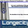 Longecity cryonics cryopreservation research fundraiser indefinite life extension  2012 Tw